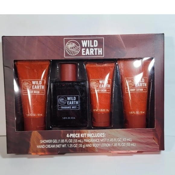 Wild Earth 4 Piece Kit Shower Gel, Fragrance Mist, Hand Cream & Body Lotion - Picture 2 of 6